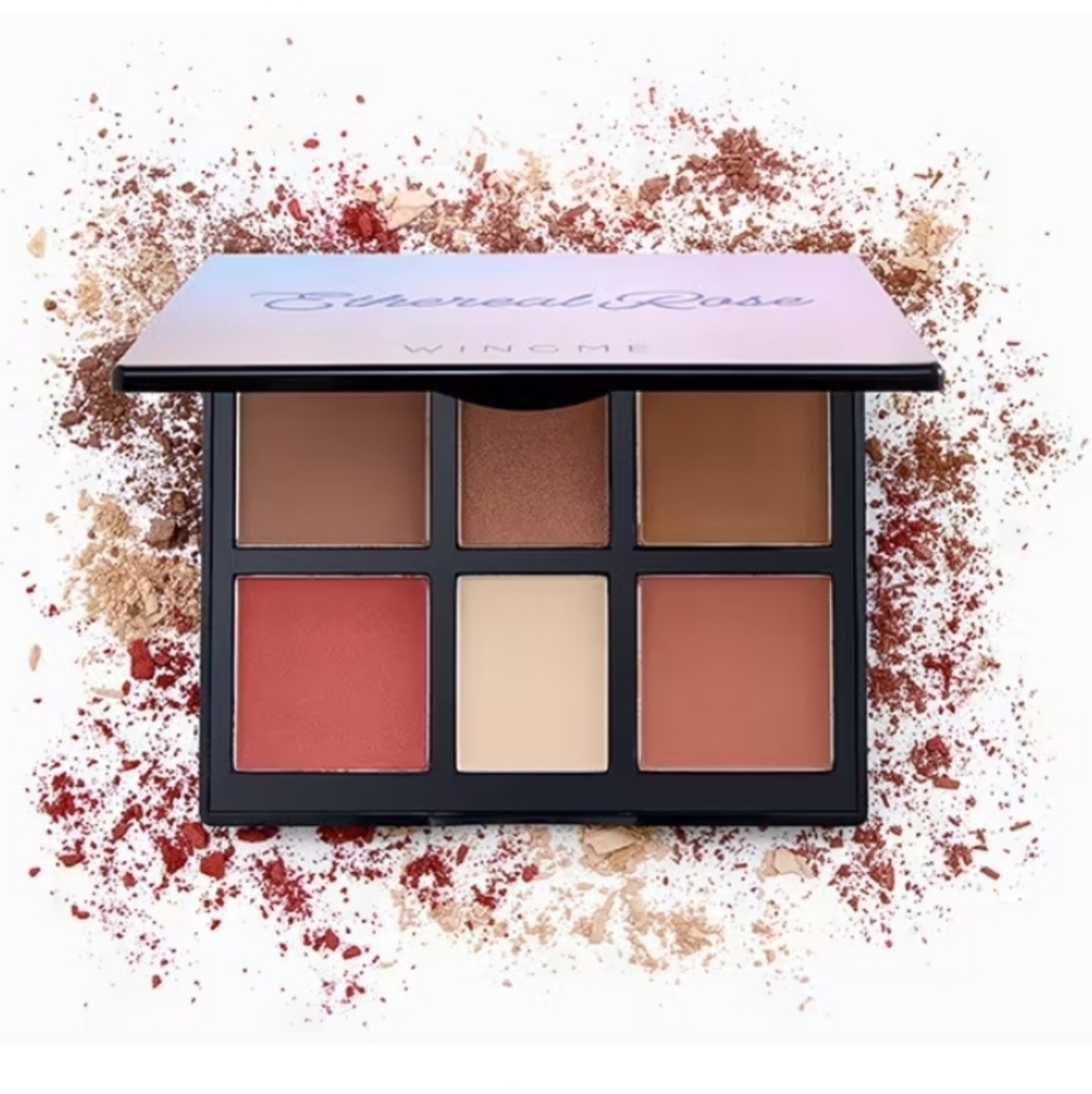 CLEARANCE! WingMe Cosmetics Ethereal Rose Eye & Face Palette, Light/Medium, NIB